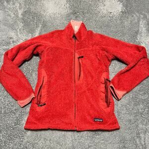 Patagonia R2 Jacket Regulator Fleece Womens Medium Red **flaws